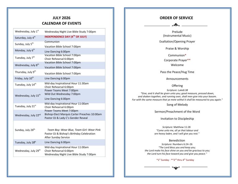 FD Monthly Program July Back